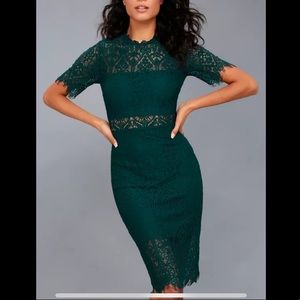 Lulus Forest Green Remarkable Dress